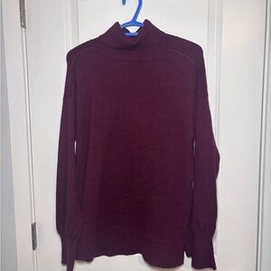 Evereve Burgundy Turtleneck Sweater